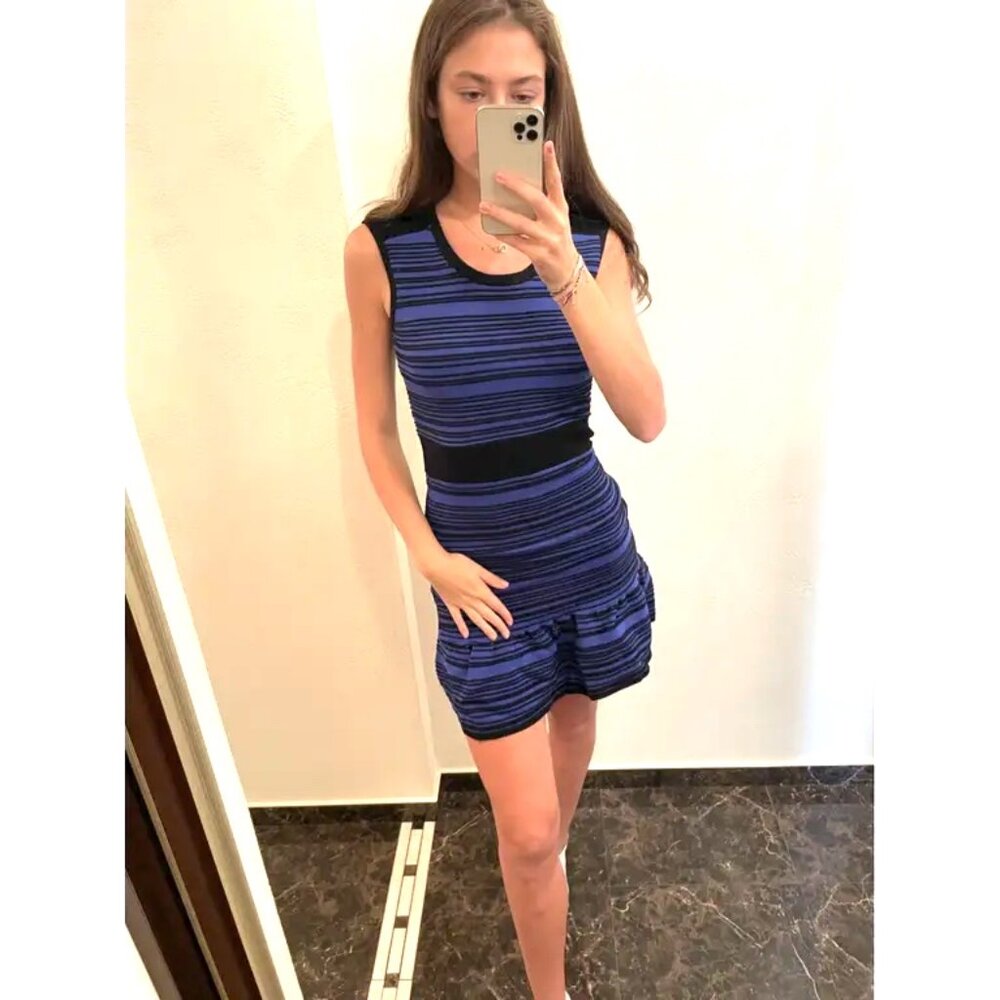 NWT AUTHENTIC SANDRO STRIPE KNIT DRESS MSRP $425